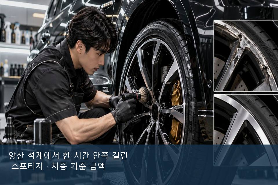양산 석계에서 한 시간 안쪽 걸린 스포티지 · 차종 기준 금액